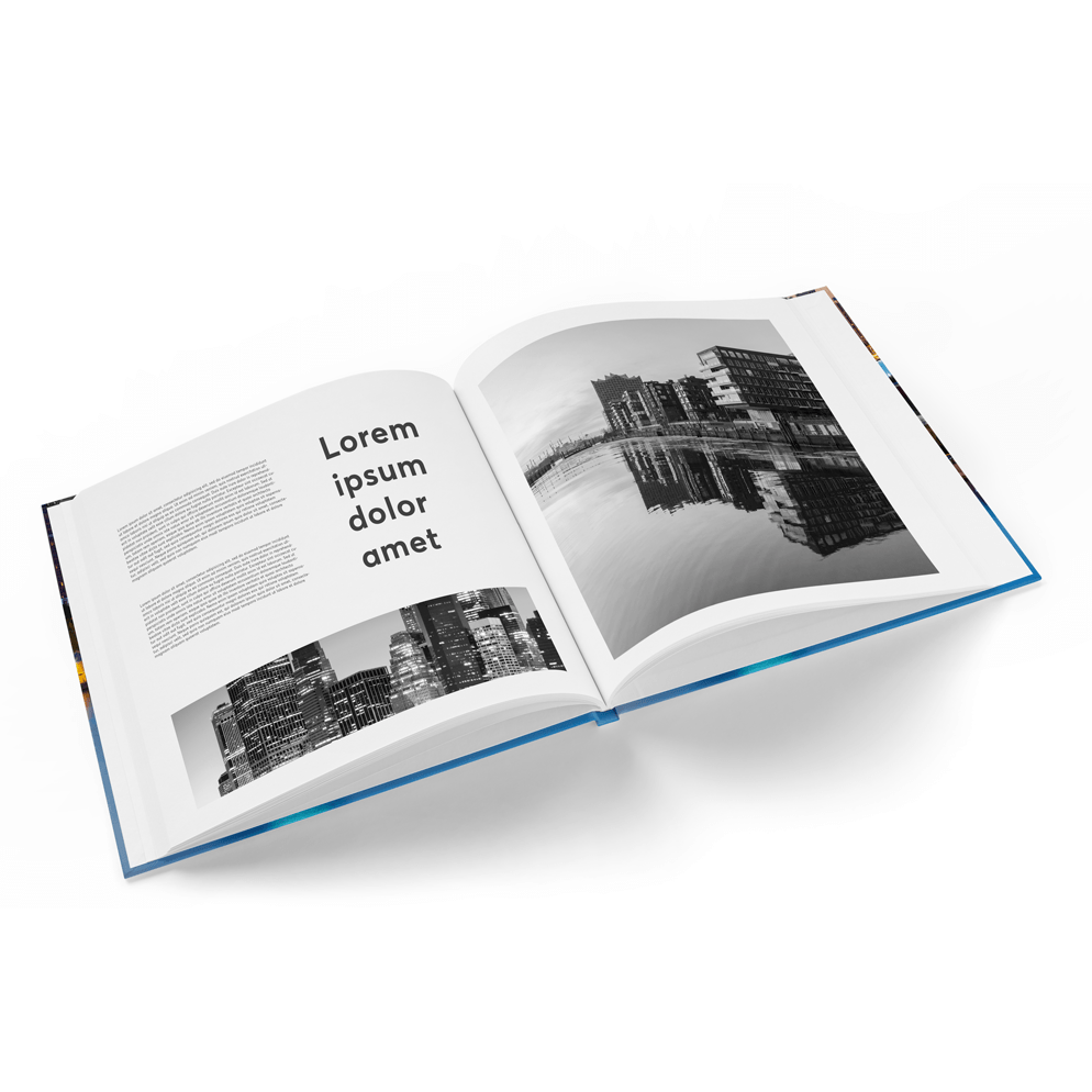 Libros de tapa dura con interior en un color