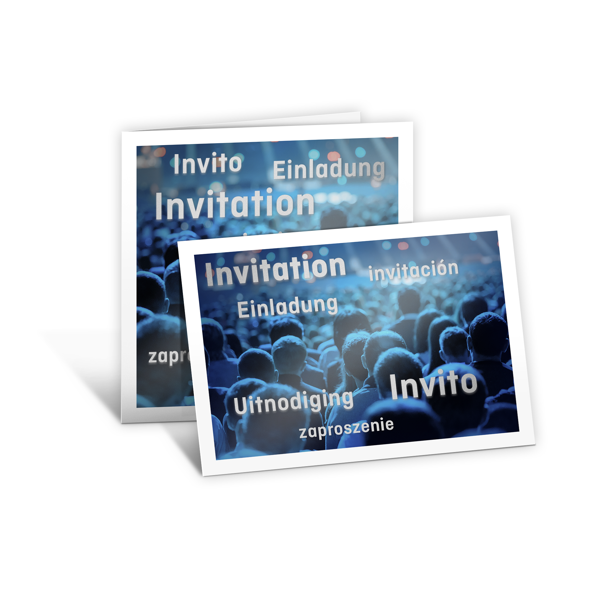 Imagen Tarjetas de invitación con colores de efecto