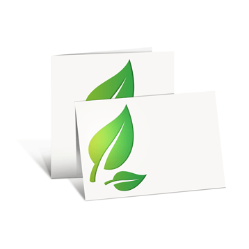 Tarjetas plegables en papeles ecolgicos/naturales