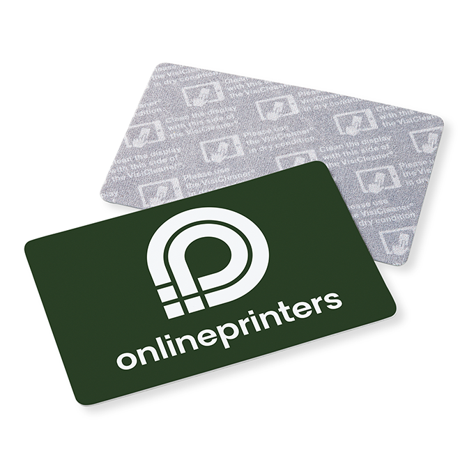 Tarjetas de visita con funcin de limpieza