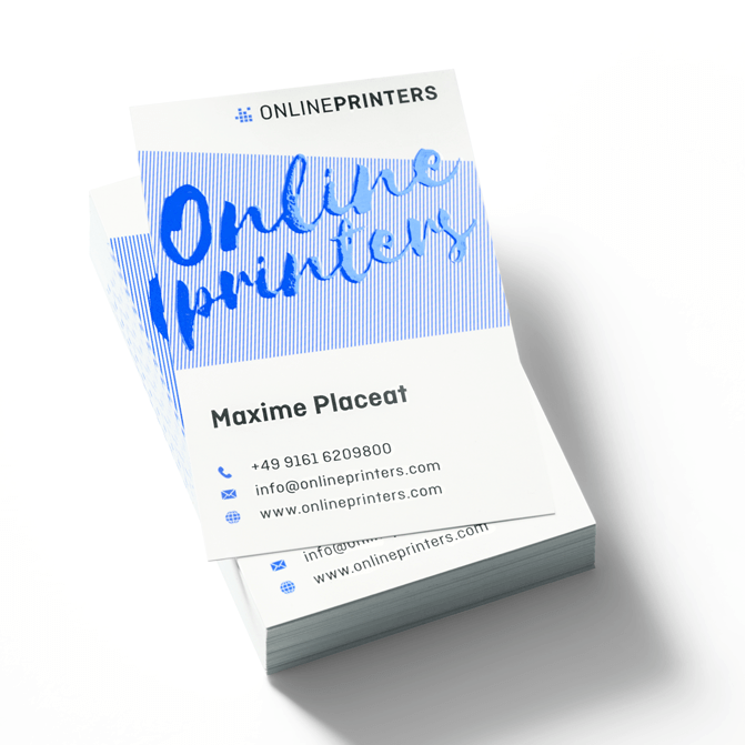 Tarjetas de visita con acabado parcial