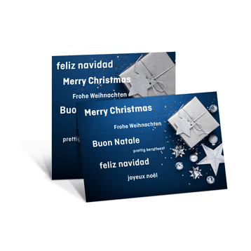 Tarjetas navideas plegables en formato vertical
