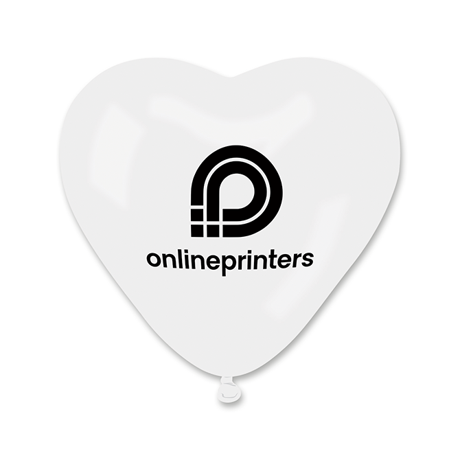 Globos de corazn, impresos a una cara