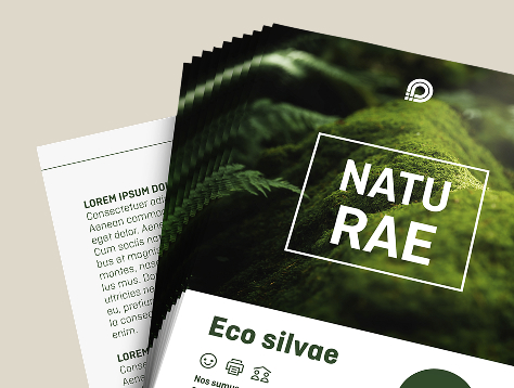 Flyers en papeles ecológicos/naturales