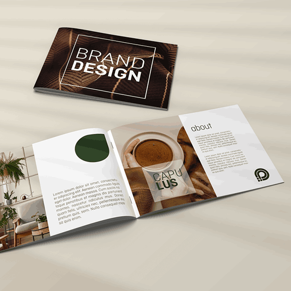 Imagen Aufgeschlagene Broschüre im Corporate Design