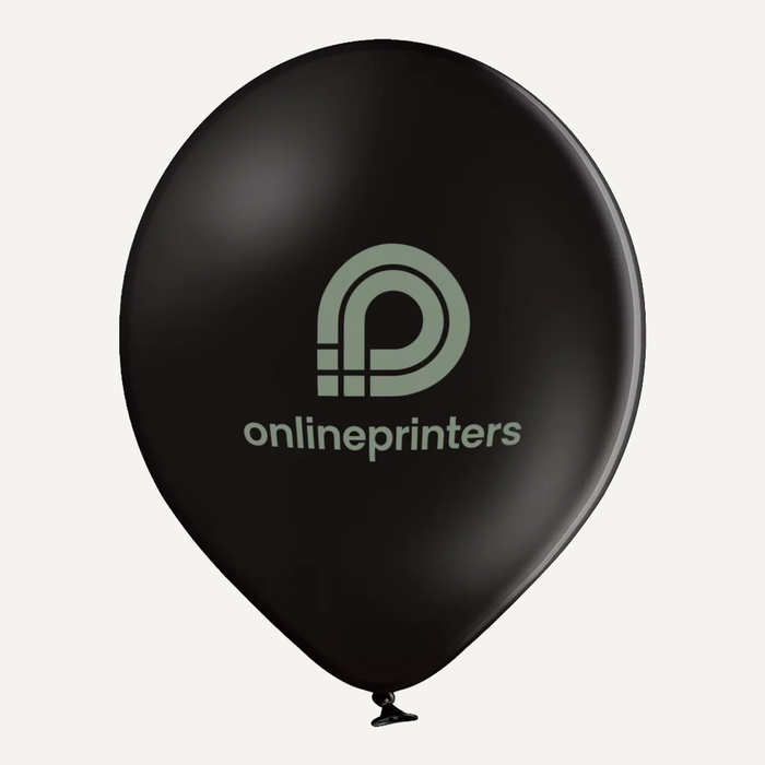 Imagen Globo negro con logo gris