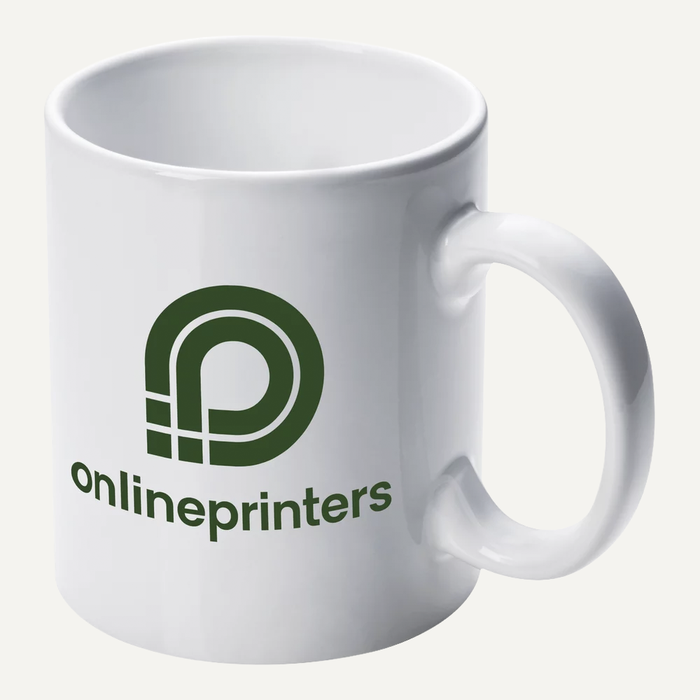 Imagen Taza de cer�mica blanca con logo verde