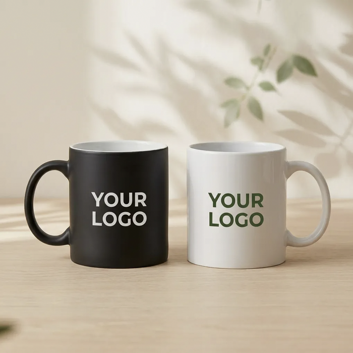 Imagen Taza de cer�mica blanca con logo impreso