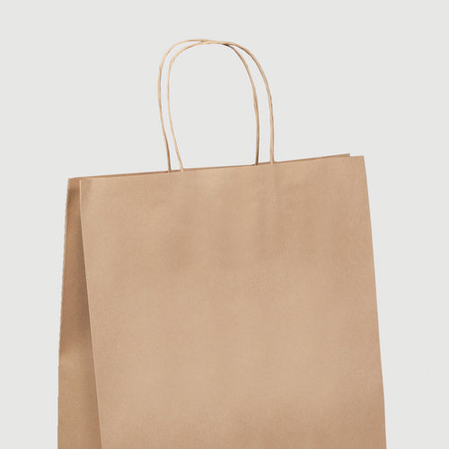Bolsas con asas de cuerda de papel estándar, 24 x 32 x 9 cm 1