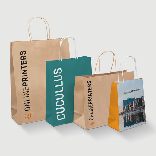 Bolsas con asas de cuerda de papel clásicas, 31 x 41 x 12 cm 1