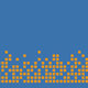 píxeles naranjas sobre azul píxeles naranjas sobre azul