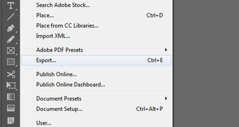 Ctrl + E: exportación de PDF listo para imprimir con InDesign