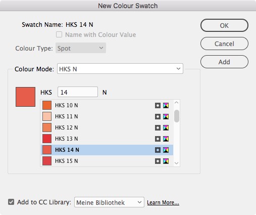 HKS identifica sus colores con números