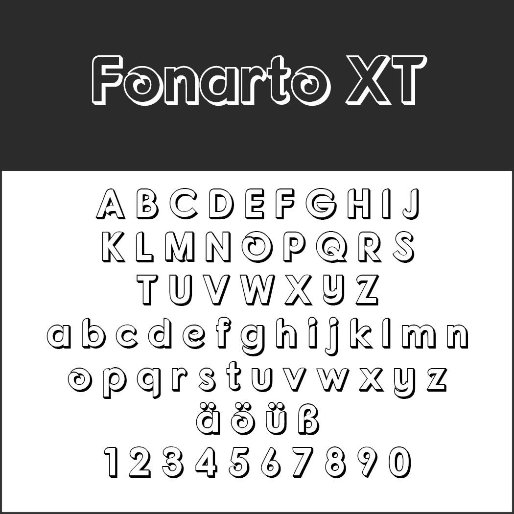 3D font Fonarto XT